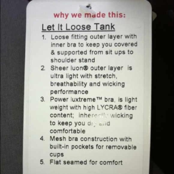 Lululemon Let it Loose Tank Size 6 - Picture 6 of 6